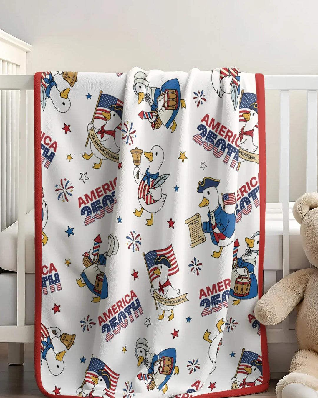 Patriotic Goose Celebrating 250 Years Blanket