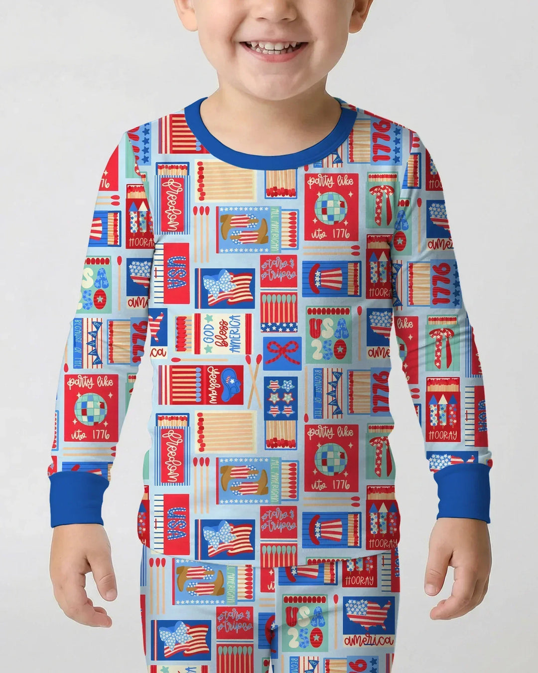 Zweiteiliges Langarm-Pyjama-Set mit Sommerfrüchten