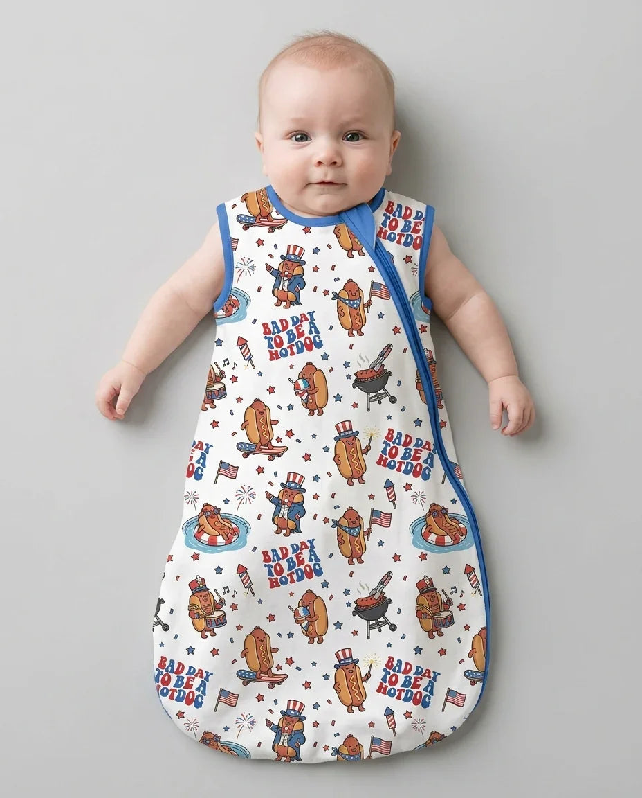 Hot Dog Patriotic Bamboo Sleep Bag
