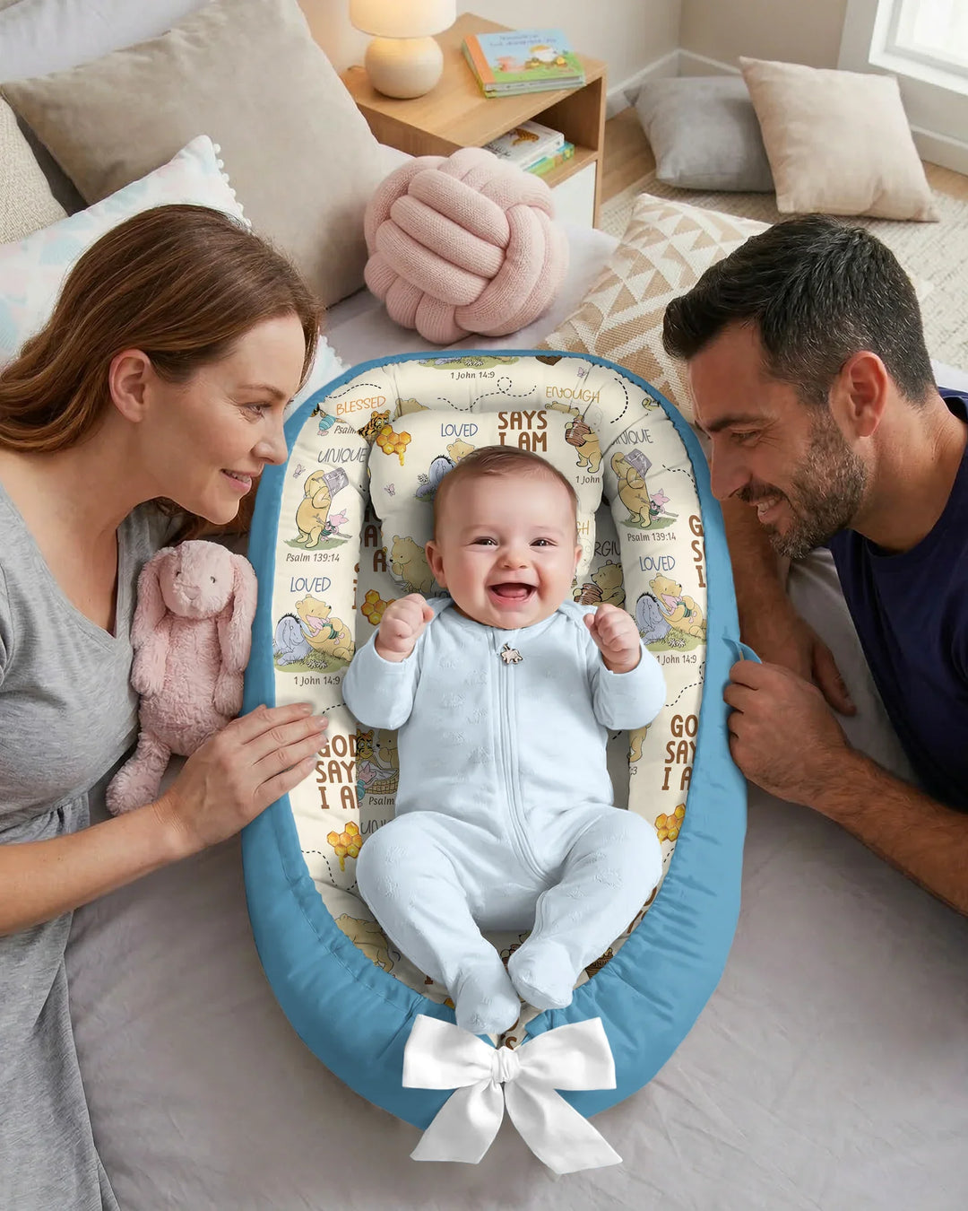 God Says I Am – Little Blessings Bamboo Baby Nest Bed