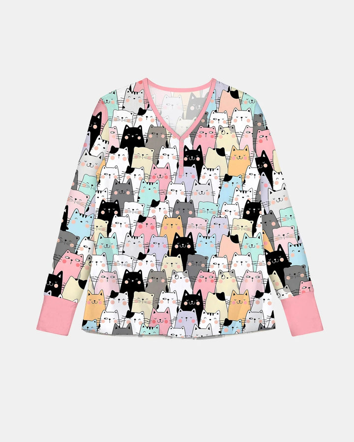 Purrfect Crowd Women Pajama Set