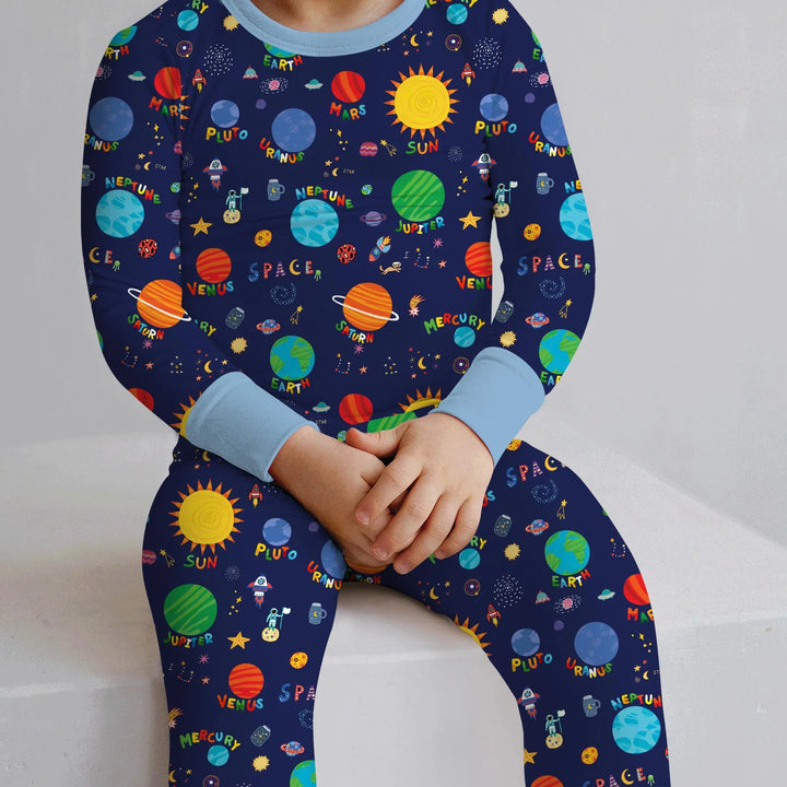Solar Space Adventure Two Piece Long Sleeve Pajama Set