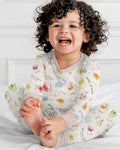 Feliz Rosh Hashanah Conjunto de Pijama de Dos Piezas de Bambú de Manga Larga