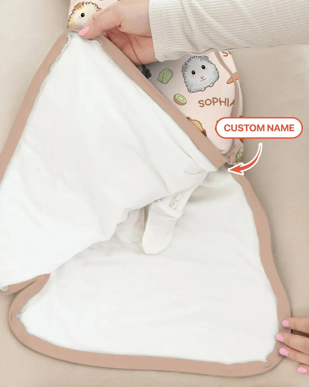 Custom Name Cute Guinea Pigs Sleep Bag