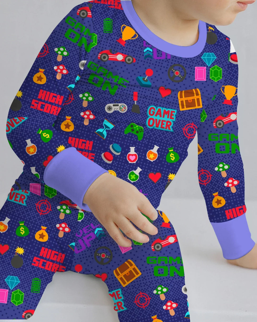 Gamer Mode On Family Matching Bamboo Two Piece Long Sleeve Pajama Set