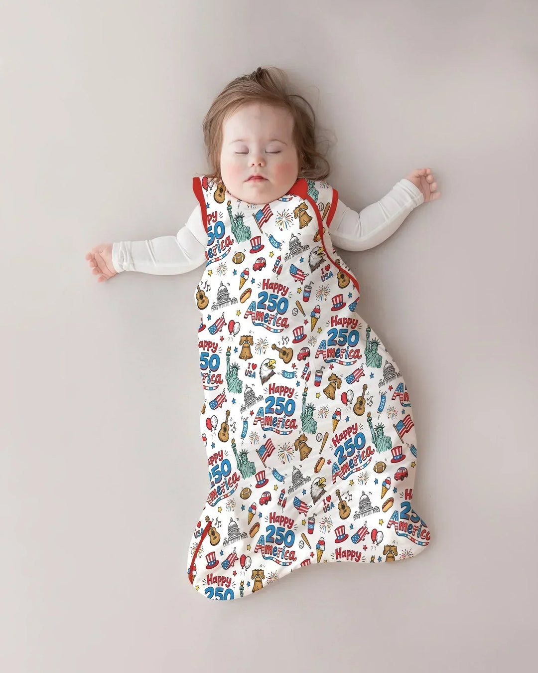 Happy 250 America I love USA Bamboo Sleep Bag