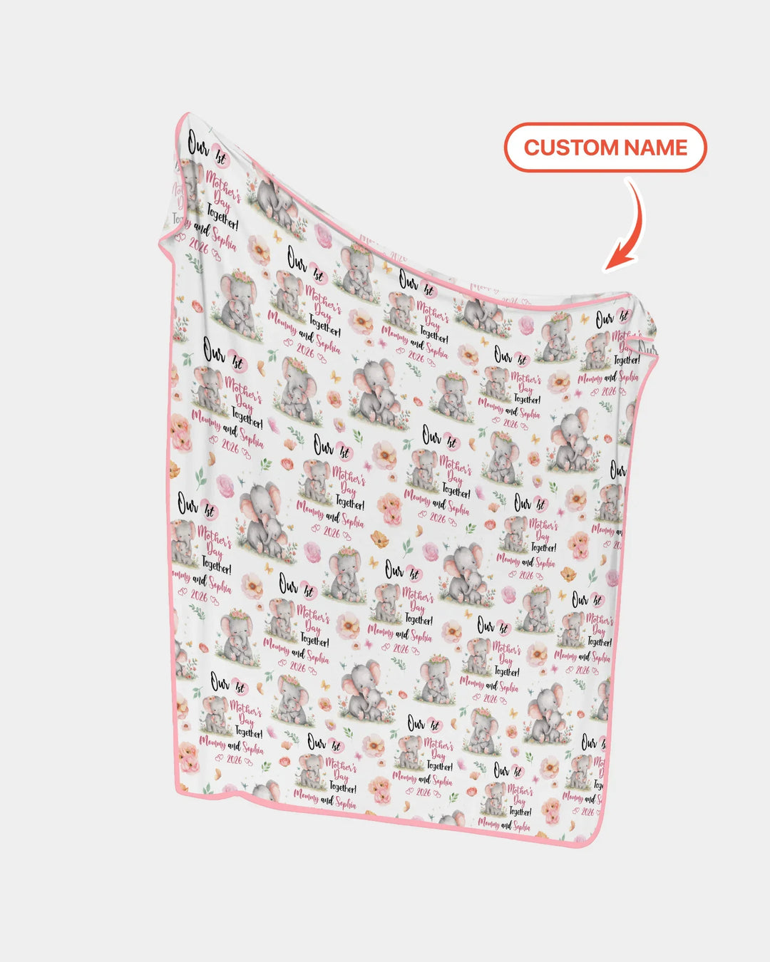 Personalized Our 1st Mother's Day Together Bamboo Blanket