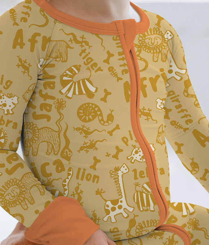 Handdrawn African Animals Convertible Zippy