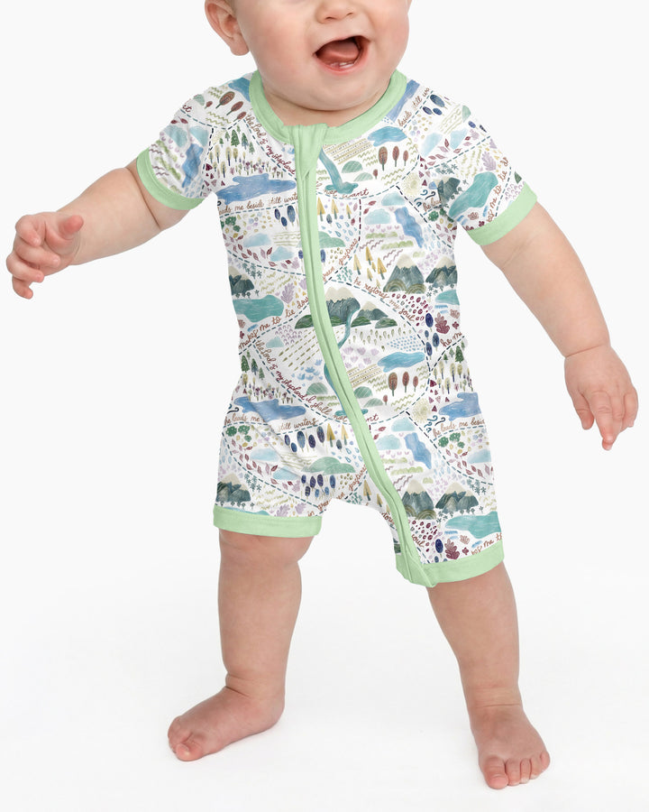 Whimsical Psalms 23 Map Bamboo Shorty Zippy