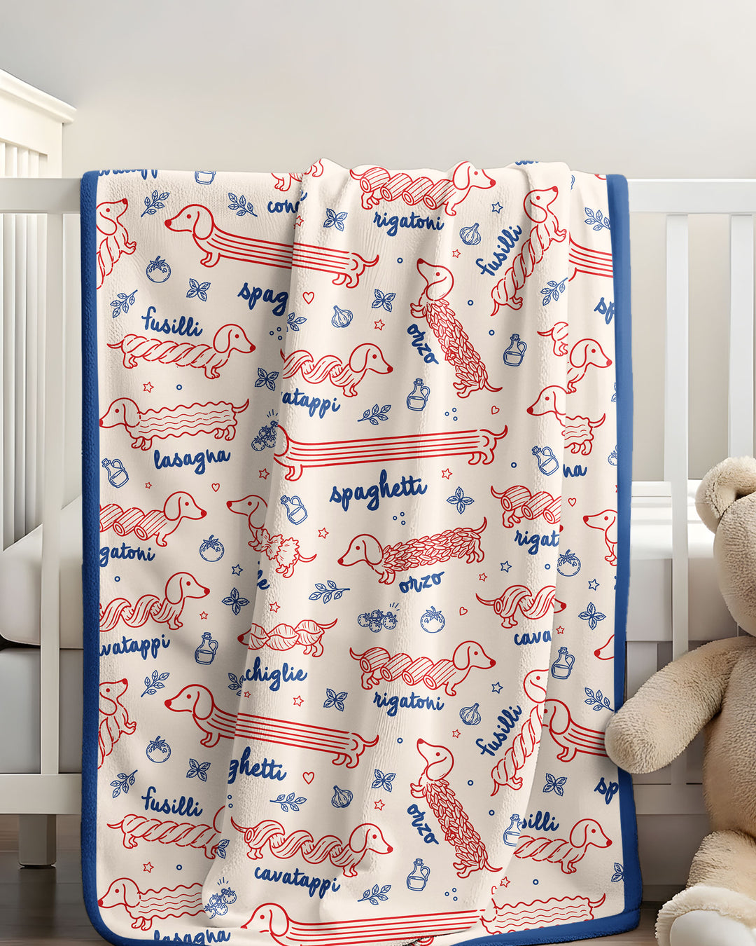 Dachshund Spagetti Bamboo Blanket