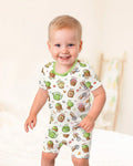 Kawaii Garden Crew Bamboo Two Piece Short Sleeve Shorts Pajama Set