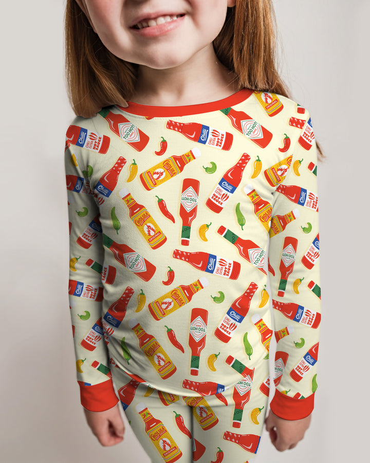Spicy Sauce Bamboo Two Piece Long Sleeve Pajama Set
