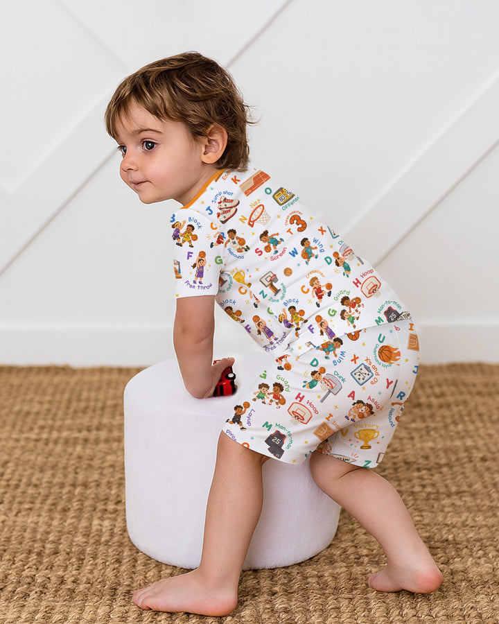 Schlafanzug-Set zweiteilig, kurze Ärmel, kurze Hose, Bambus