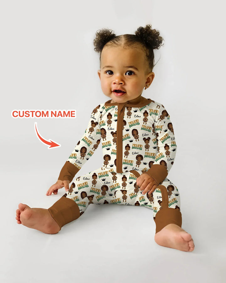 Custom Name Melanin Princess Bamboo Convertible Zippy