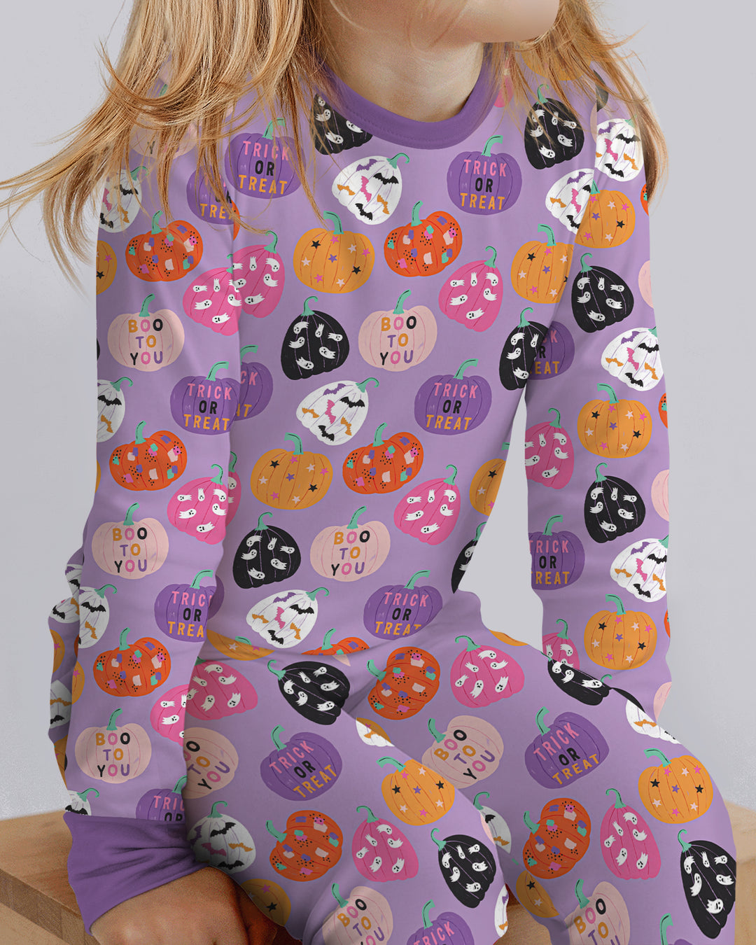 Boo Pumpkin Season Bamboo Two Piece Long Sleeve Pajama Set