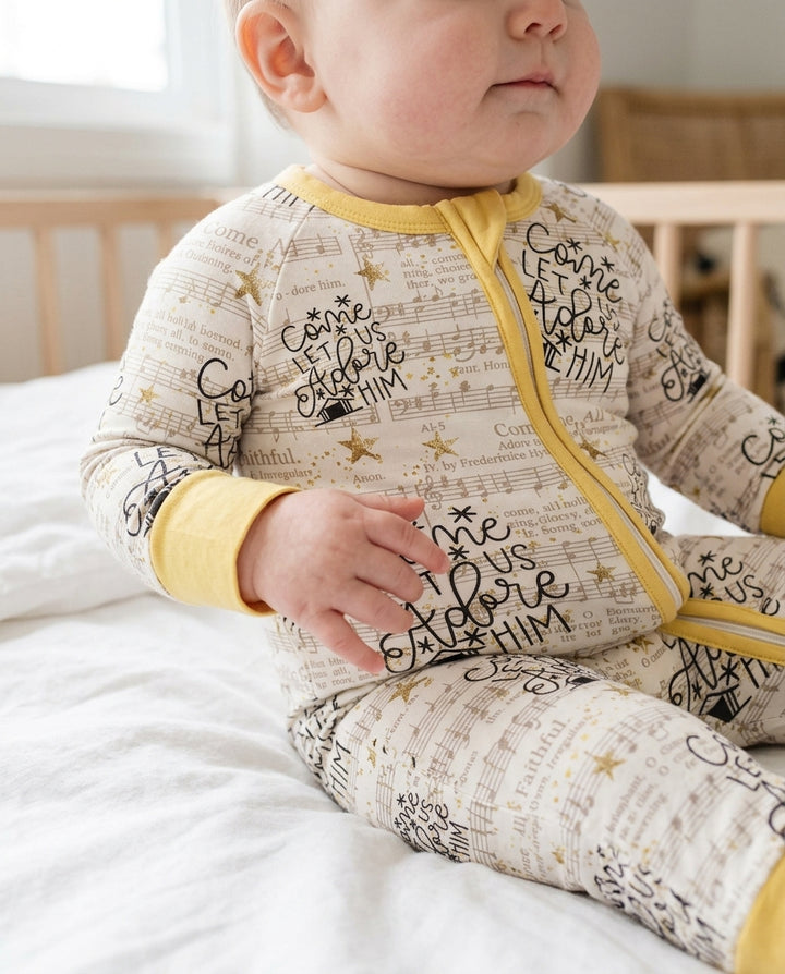 Oh Come Let Us Adore Him Custom Name Mommy And Me Matching Bamboo Convertible Zippy
