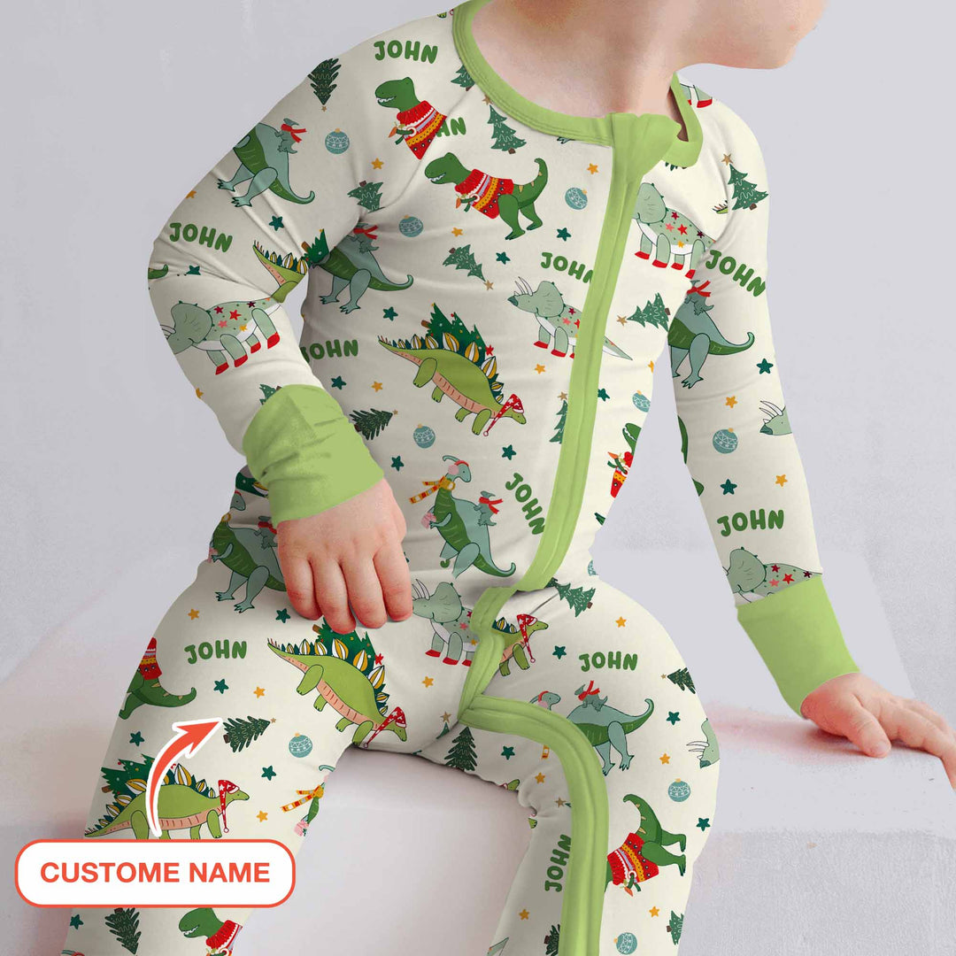 Custom Name Dinosaurs Christmas Tree Convertible Zippy