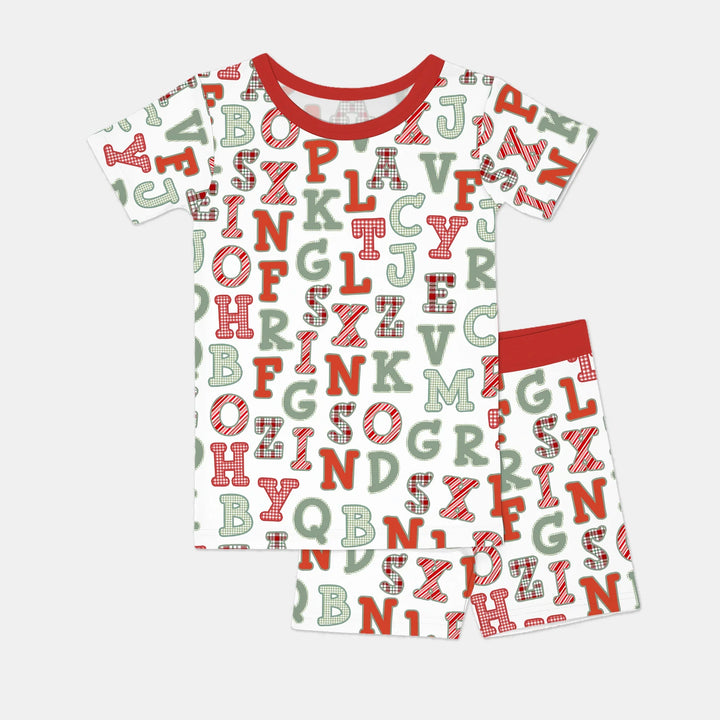 Template Zweiteiliges Pyjama-Set mit kurzen Ärmeln und Shorts