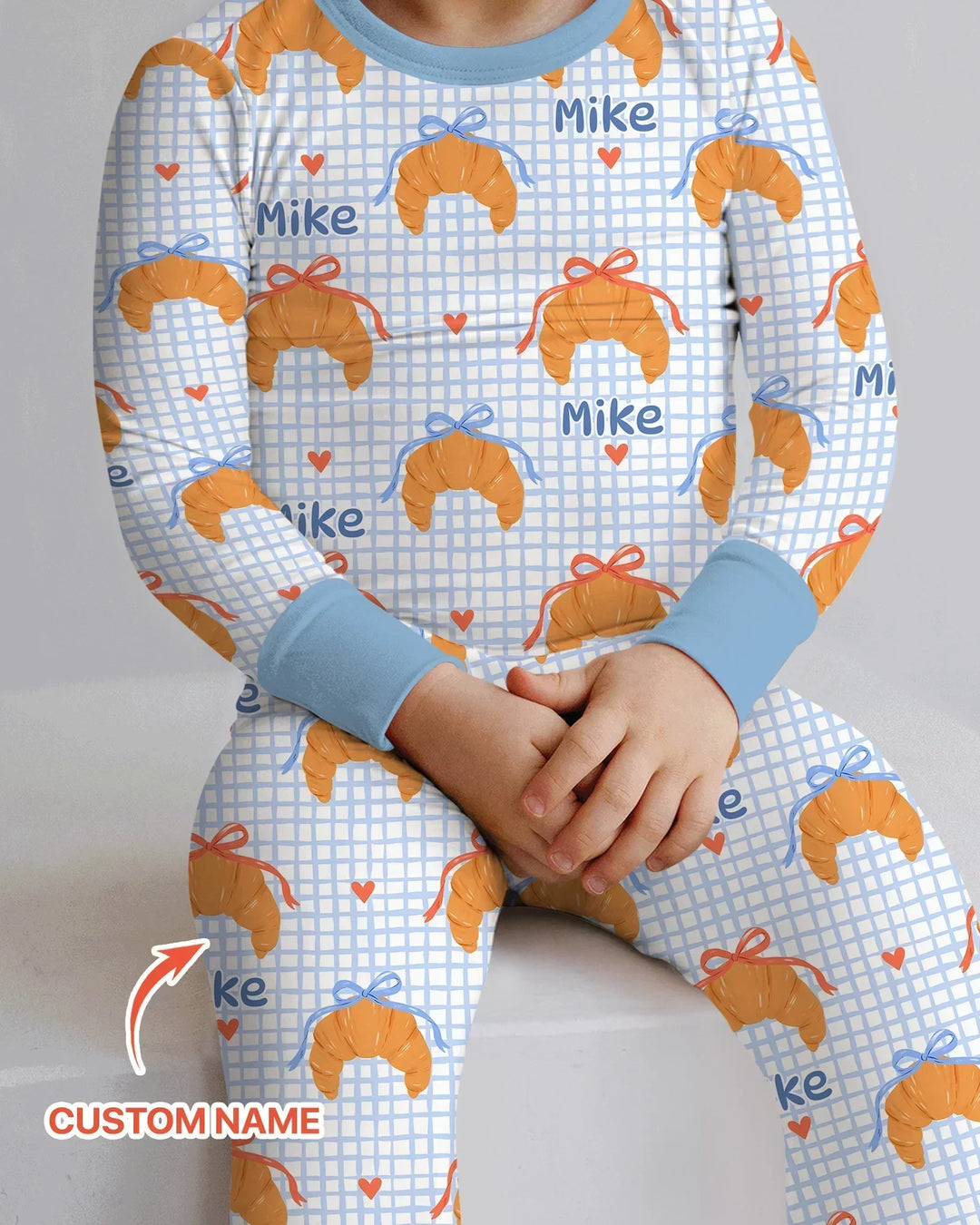 Breakfast Love Family Matching Two Piece Long Sleeve Pajama Set