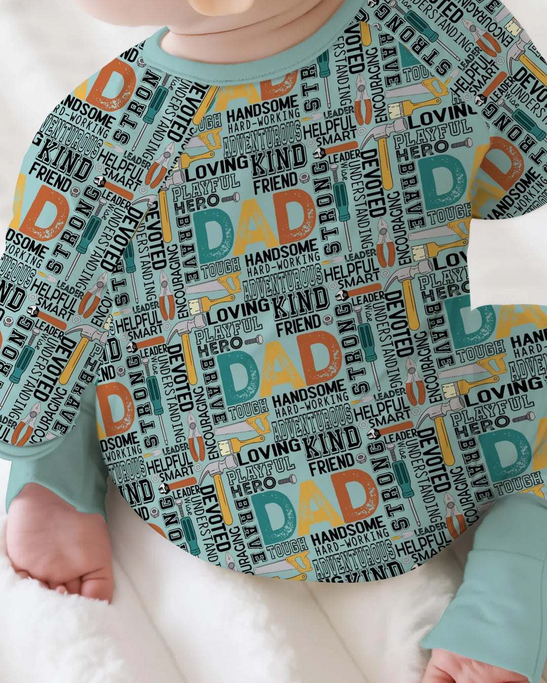 Dad Word Collage Bamboo Convertible Zippy