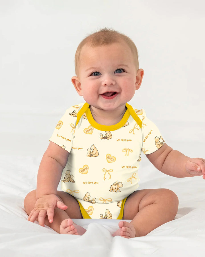 Sweat Yellow Mama Bear Bodysuit