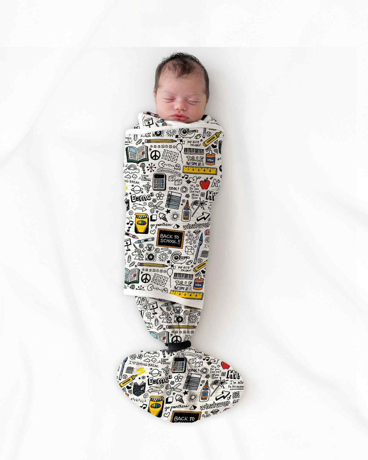 School Days Doodles Bamboo Sleep Bag Swaddler