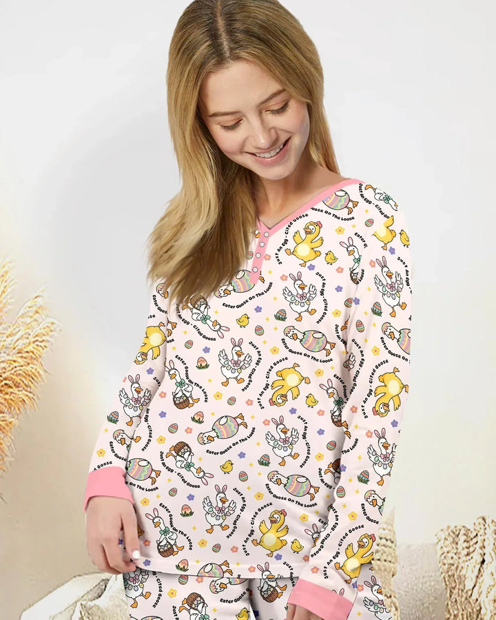 Easter Goose Family Matching Women Pajama Set
