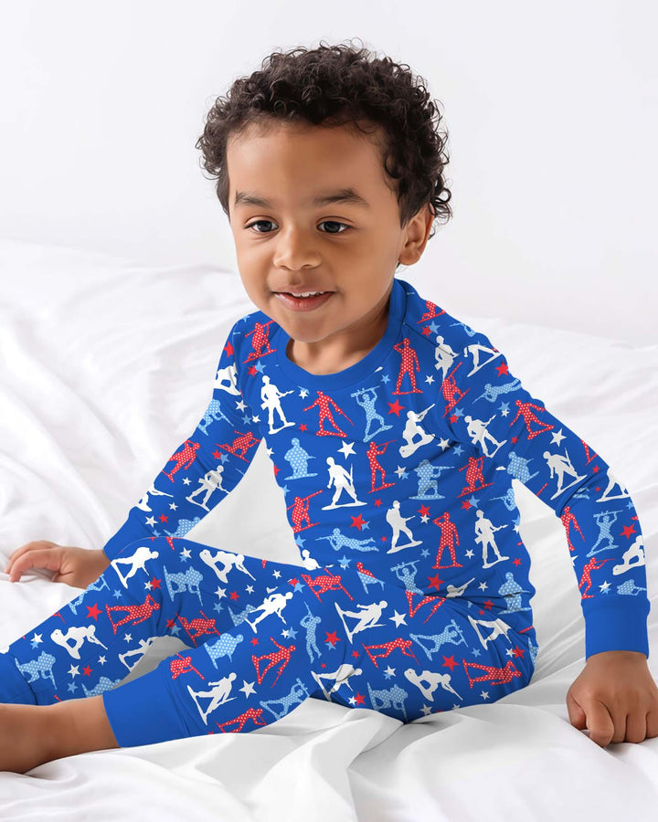 Army Toys 4th of July Bamboo Two Piece Long Sleeve Pajama Set