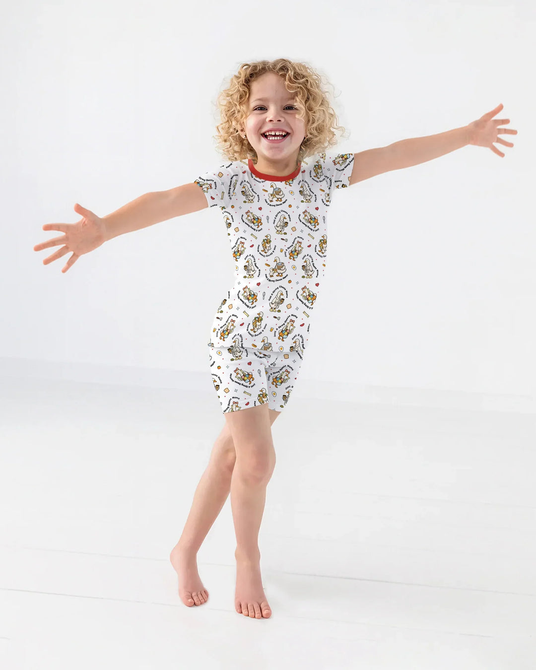 Just A String Cheese Mama Era Mommy & Me Bamboo Two Piece Short Sleeve Shorts Pajama Set