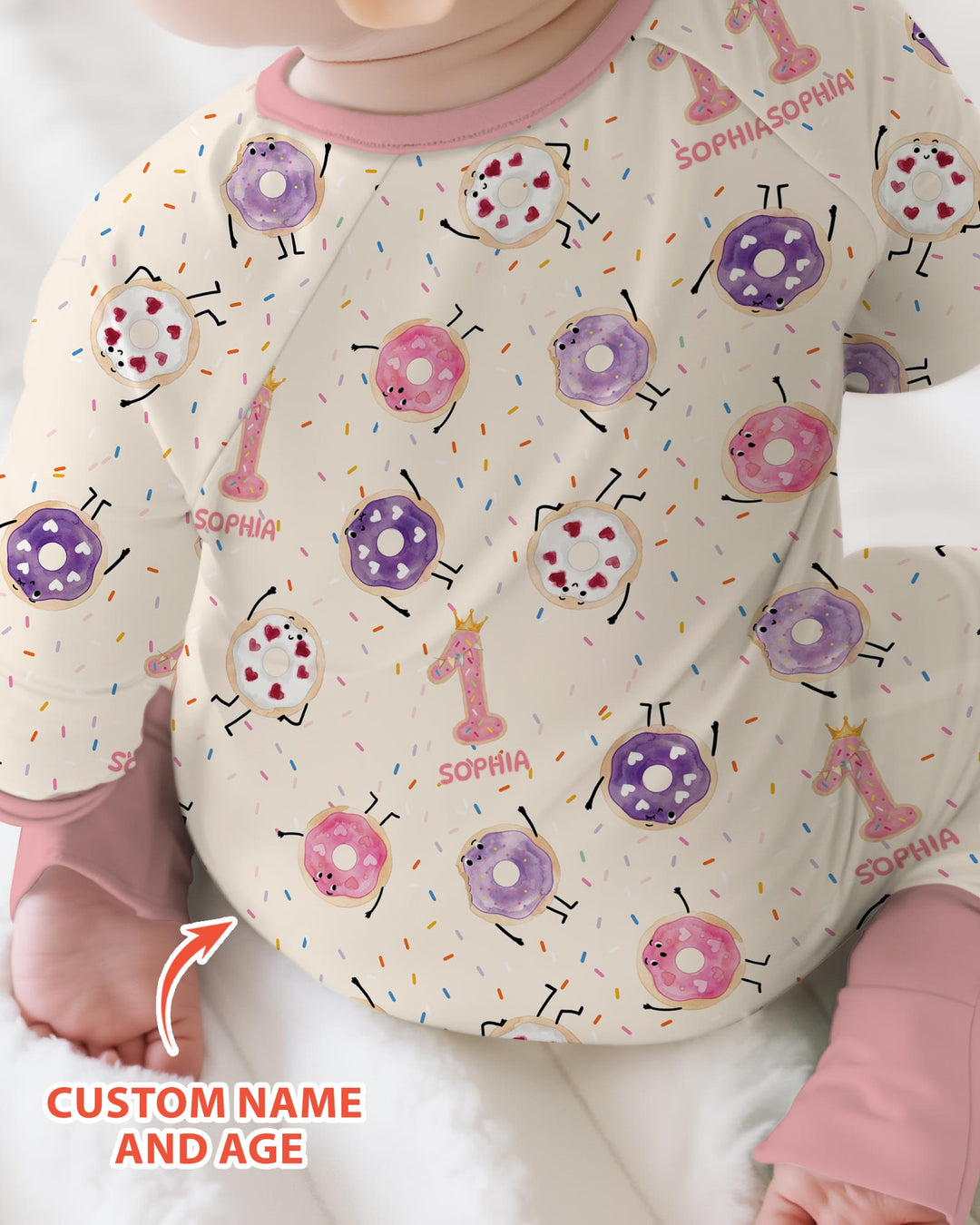 Gerippte Babykleidung mit individuellem Foto - Weich &amp; Skizzenhaft