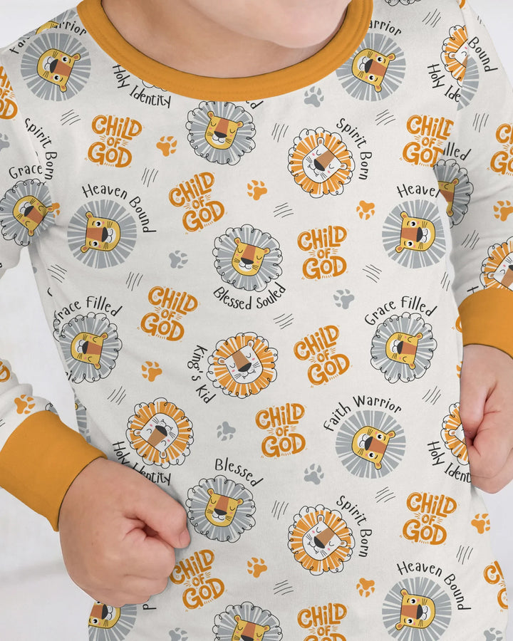 A Child Of God Boy Bamboo Two Piece Long Sleeve Pajama Set