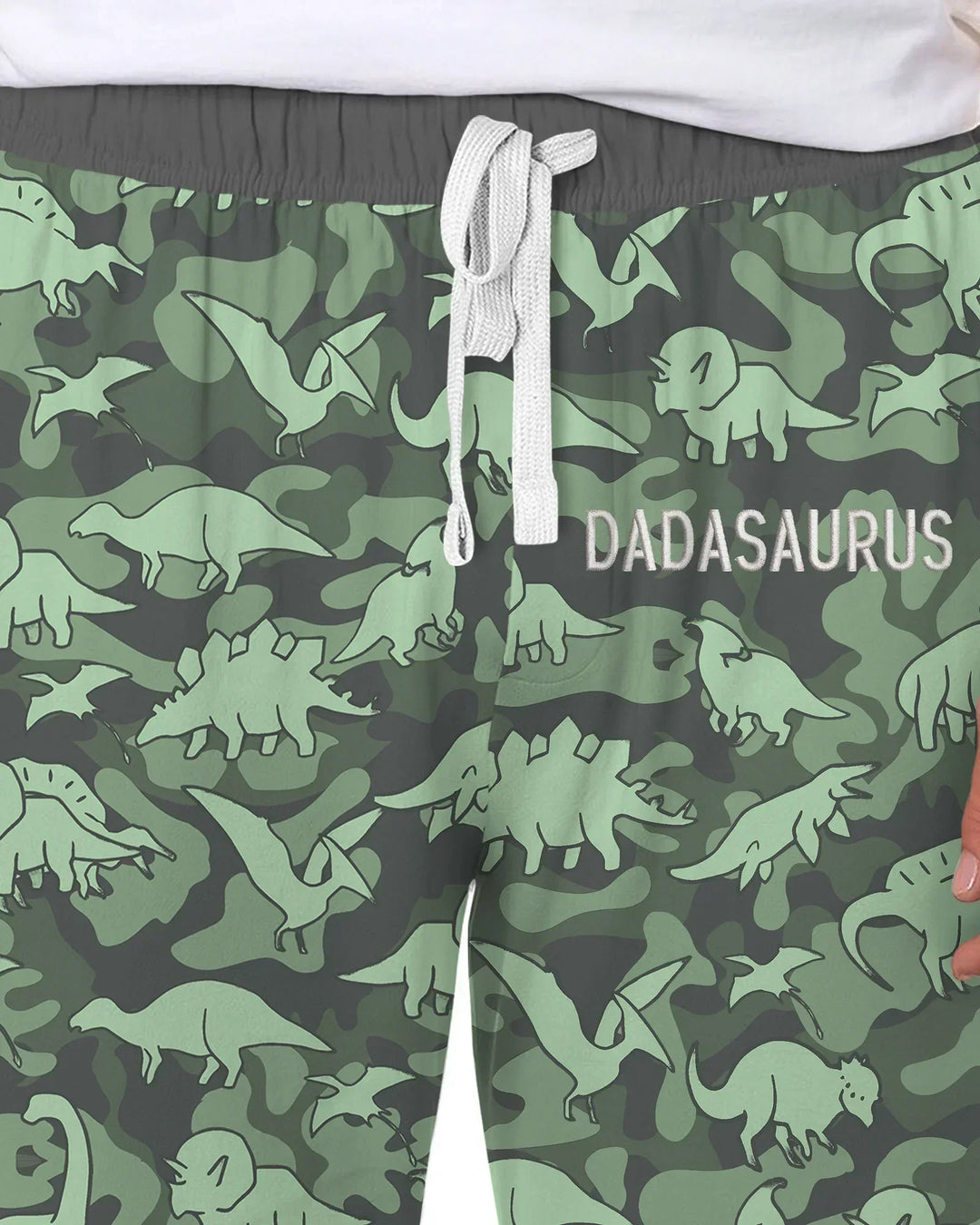 Embroidered Matching With Dadasaurus Bamboo Men's Pajama Set