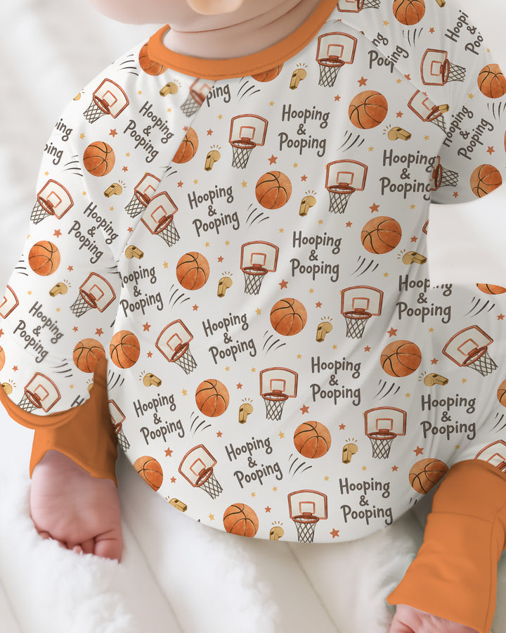 Funny Basketball Hooping & Pooping Bamboo Convertible Zippy