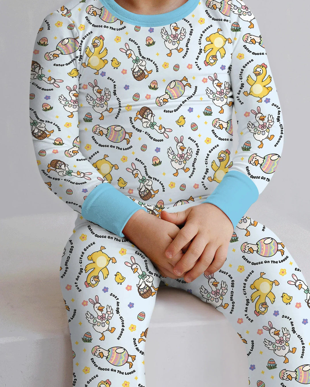 Easter Goose Family Matching Two Piece Long Sleeve Pajama Set