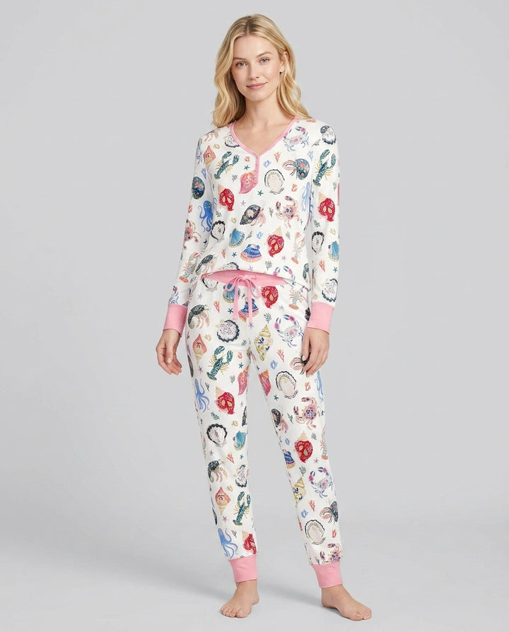 Preppy Coastal Bamboo Women Pajama Set