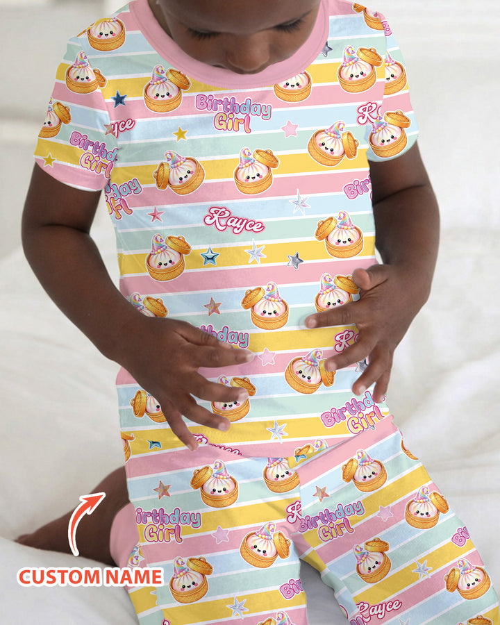 Zweiteiliges, kurzärmliges Pyjama-Set mit Marienkäfern