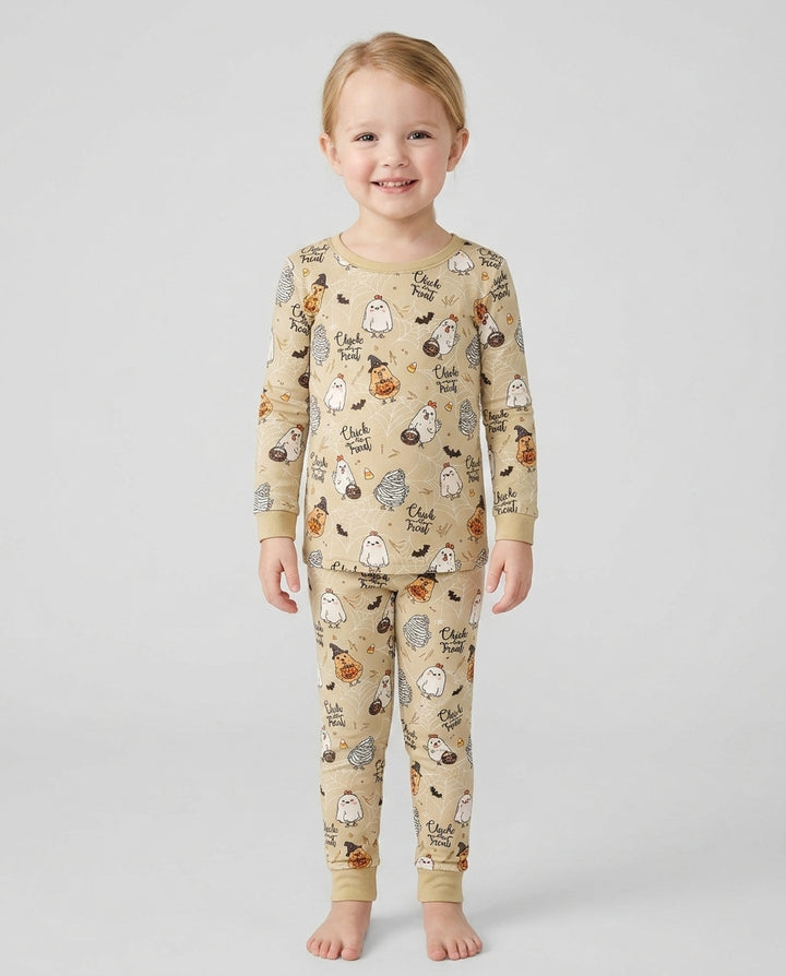Chick Or Treat Bamboo Two Piece Long Sleeve Pajama Set