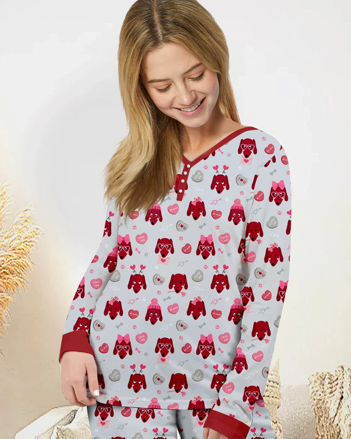 Dachshund Is My Valentine Women Pajama Set