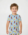 Pijama de dos piezas de bambú de manga corta Breakfast Club