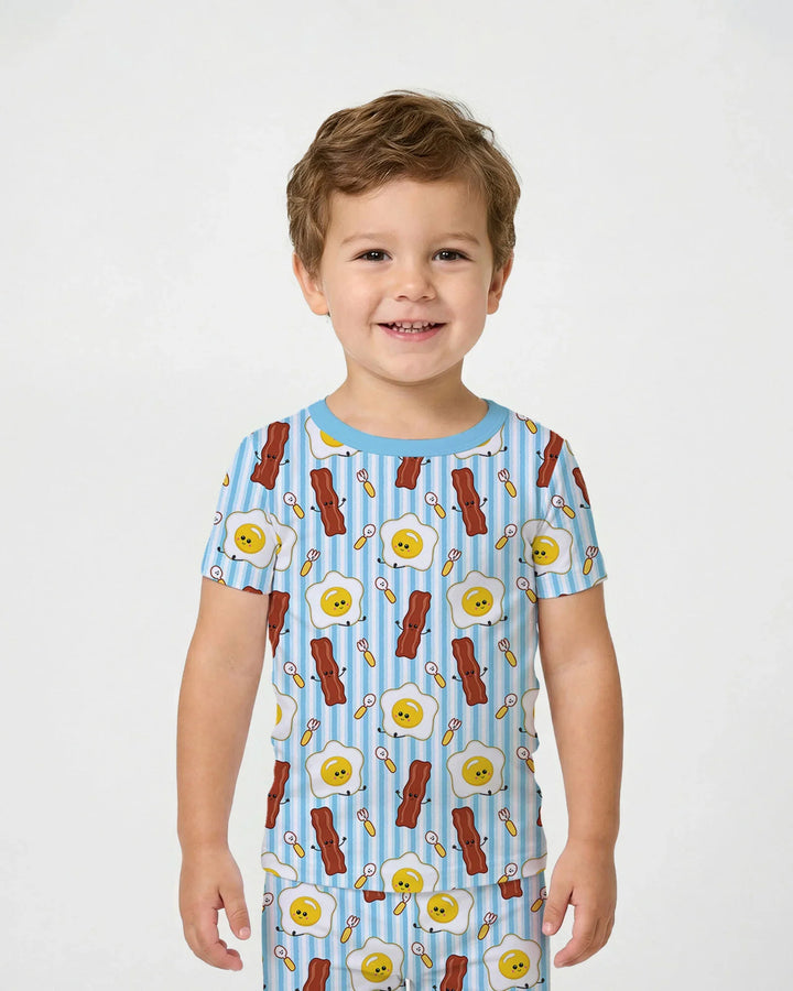Breakfast Club Bamboo Two Piece Short Sleeve Pajama Set