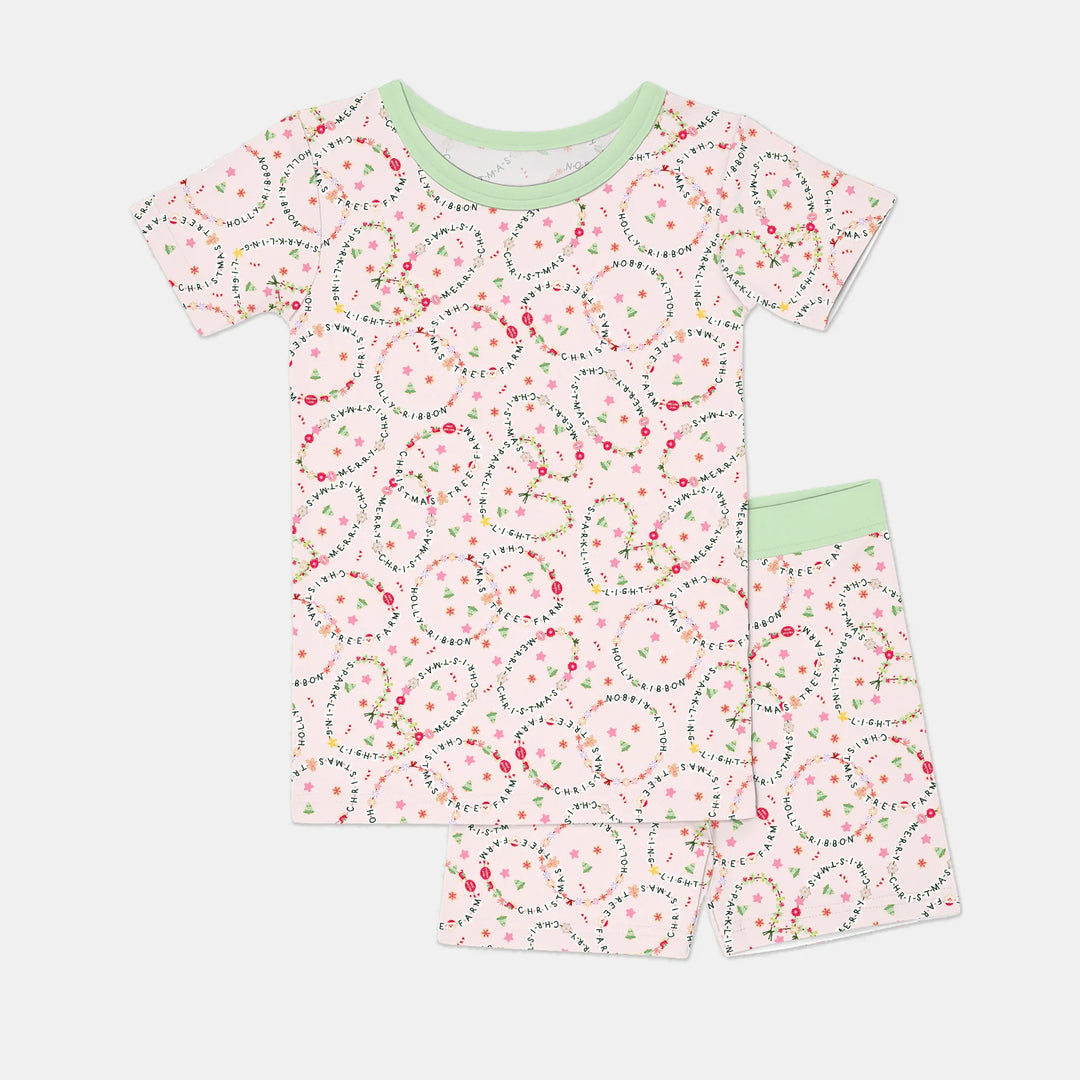 Template Zweiteiliges Pyjama-Set mit kurzen Ärmeln und Shorts