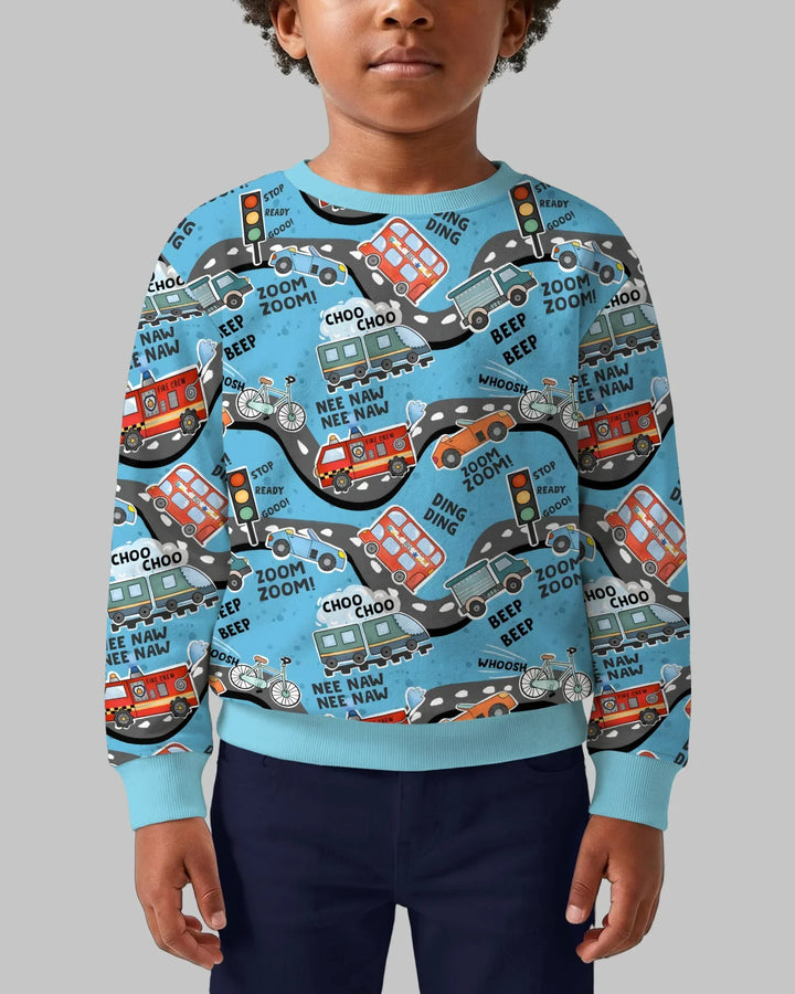 Zoom Zoom Beep Beep Bamboo Crewneck Sweatshirt