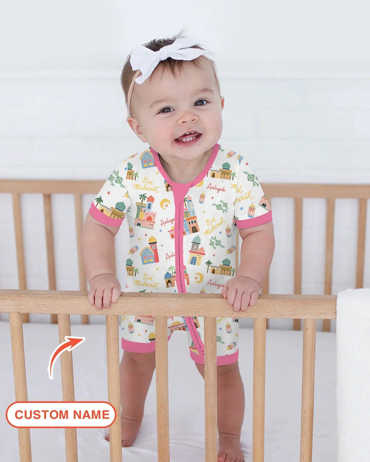 Eid Mubarak Custom Name Shorty Zippy