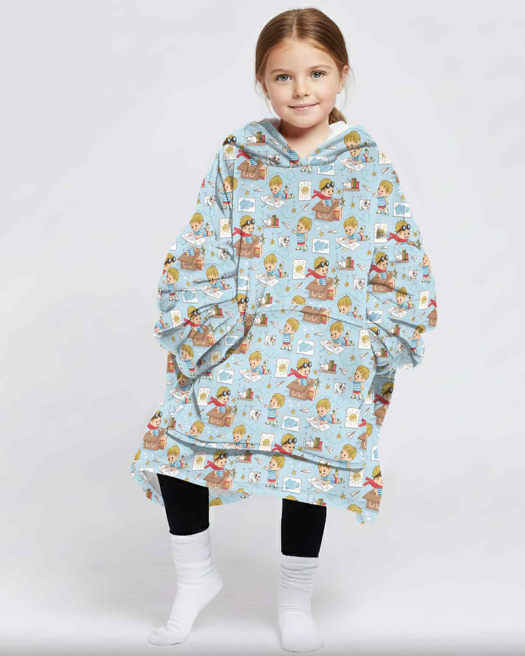Tiny Explorer Tales Bamboo Blanket Hoodie