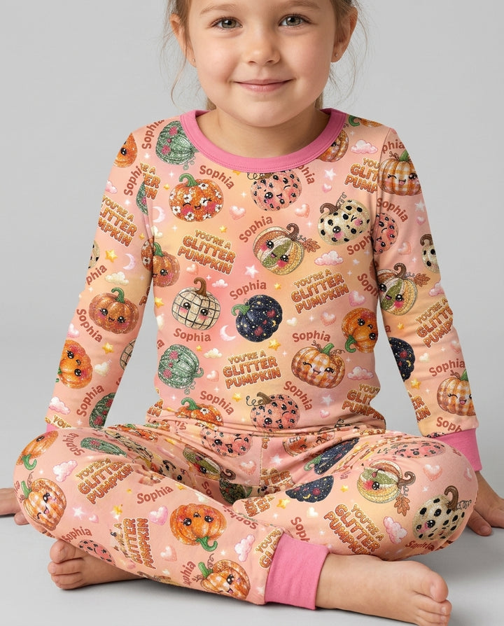 Conjunto de pijama de dos piezas de bambú con mangas largas, plantilla PERSONALIZADA