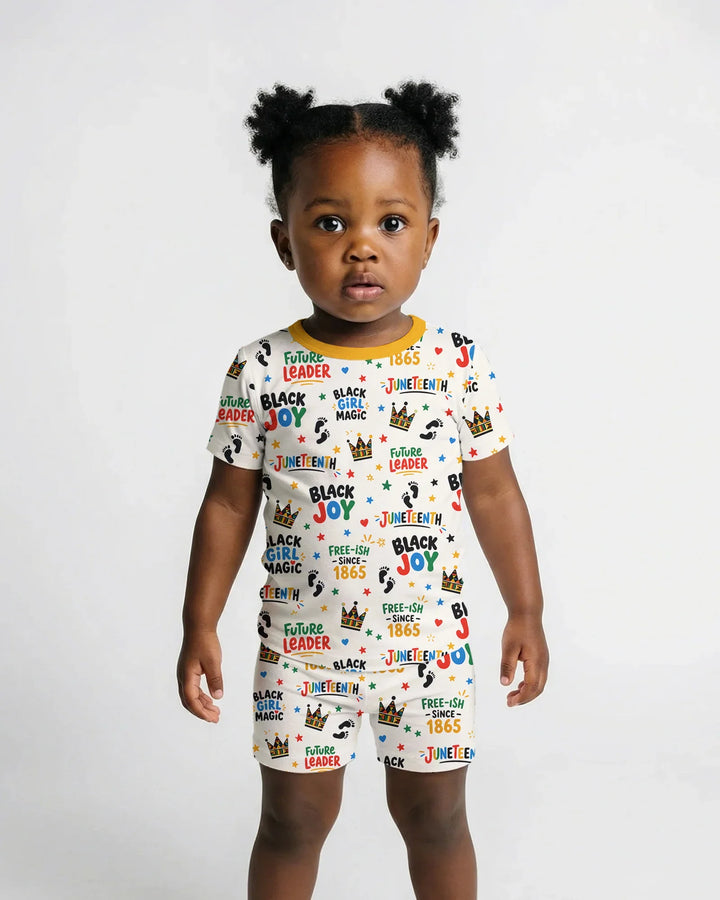 Conjunto de Pijama de Dos Piezas de Bambú con Mangas Cortas y Pantalones Cortos