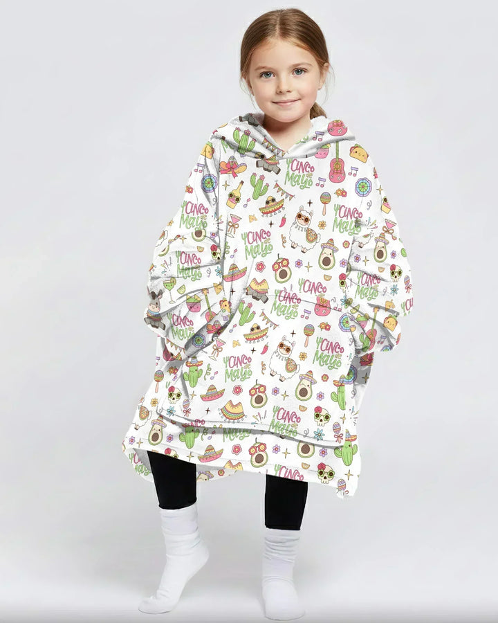 Cinco de Mayo Fiesta Wearable Bamboo Blanket Hoodie