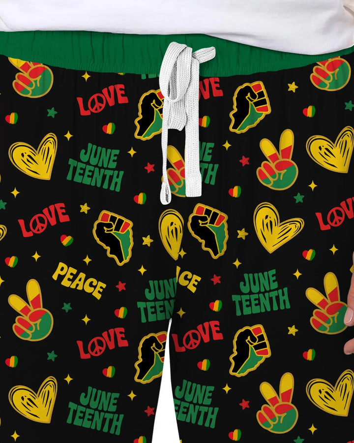 Peace Love Juneteenth Bamboo Men's Pajama Set