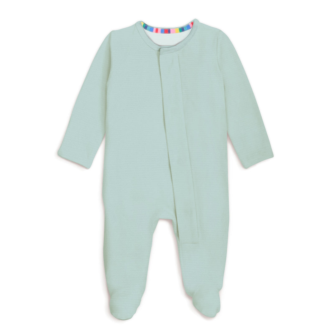 Sage Magnetic Footie Romper