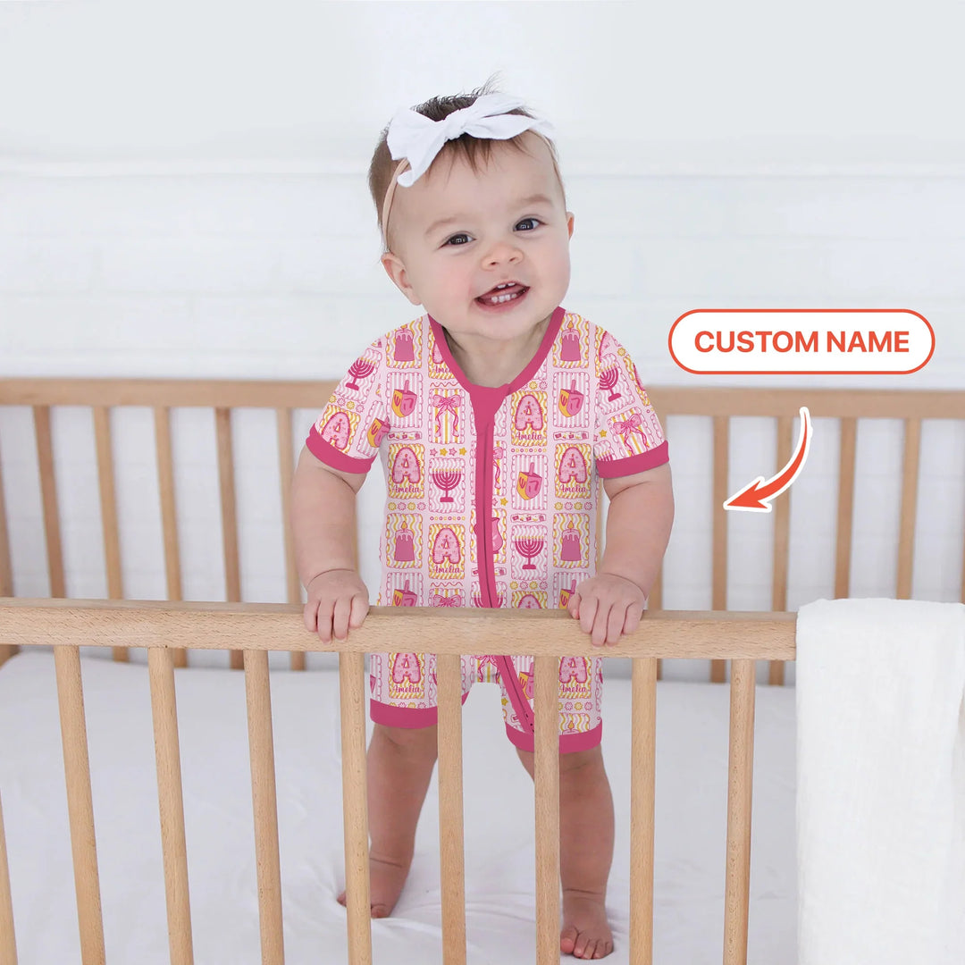 Custom Name Hanukkah Wonderland Shorty Zippy